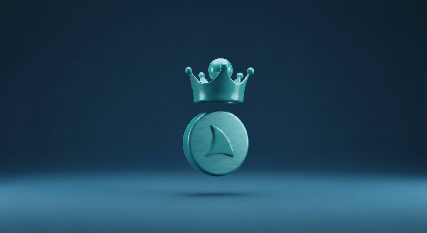SweepShark VIP loyalty program icon with rank and reward badge shapes